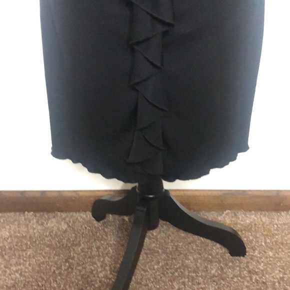 Black scrunch front ripple down v neck dress size small - Picture 4 of 14